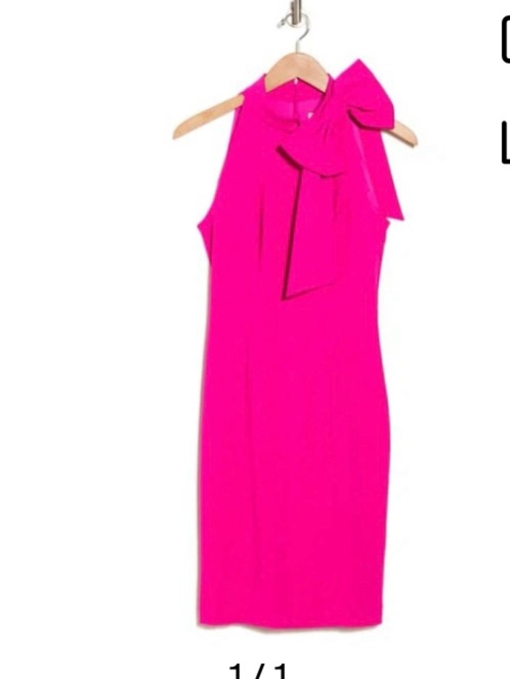 Eliza J Hot Pink Bow Sheath Dress. Ptp 17 inches